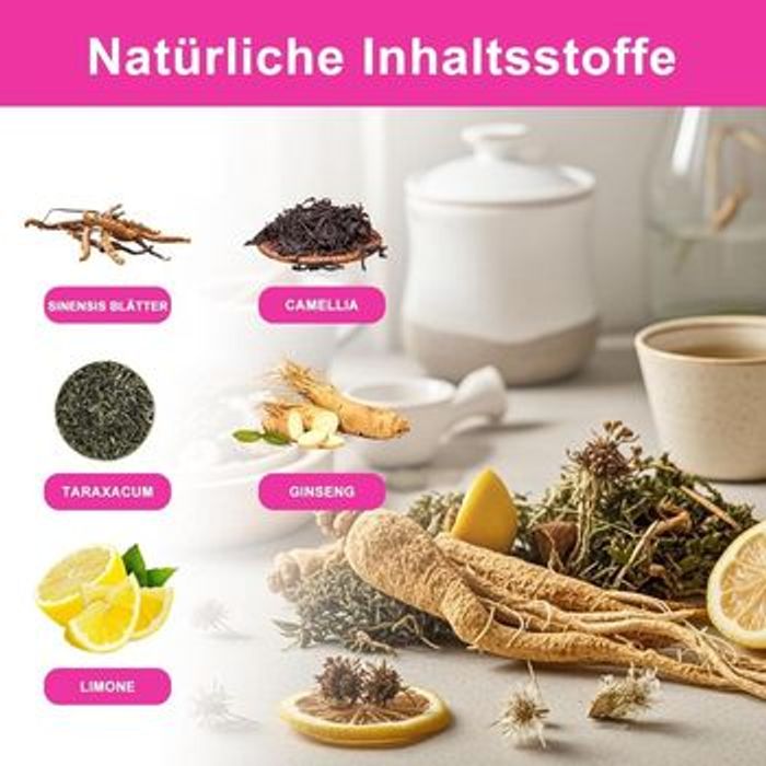 Thé Détox pour Maigrir – Cure 28 Jours | Tisane Détox Minceur avec Camellia, Pissenlit & Pétales de Rose – Nettoyage Naturel & Soutien Digestif - photo numéro 3