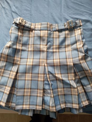 Mini-jupe bleu à carreaux