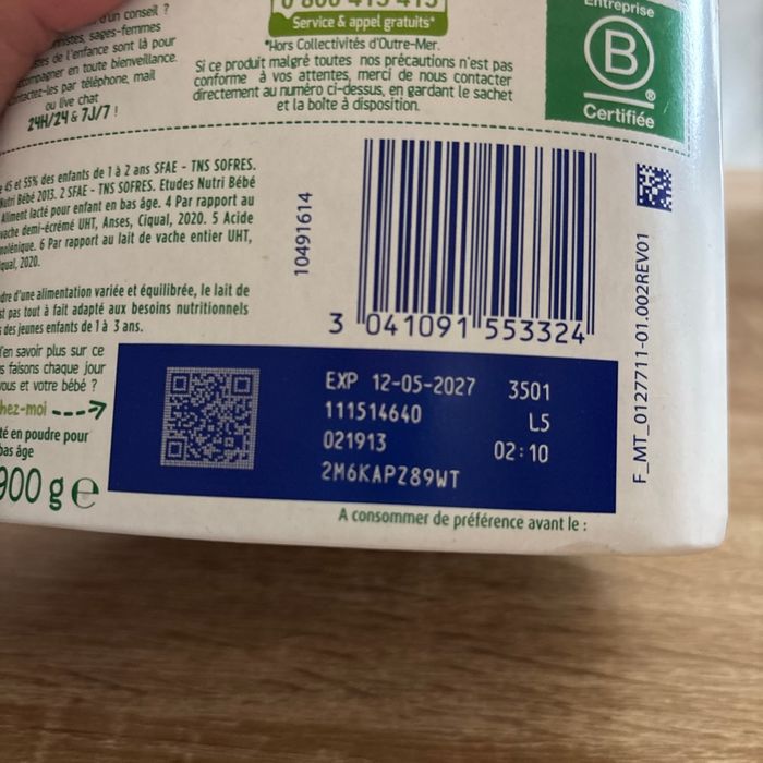 Lait Bledilait croissance + 1/3 ans - photo numéro 2