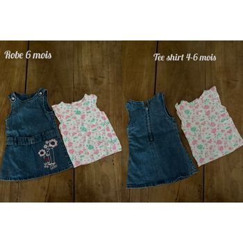 Ensemble robe en jean + tee shirt