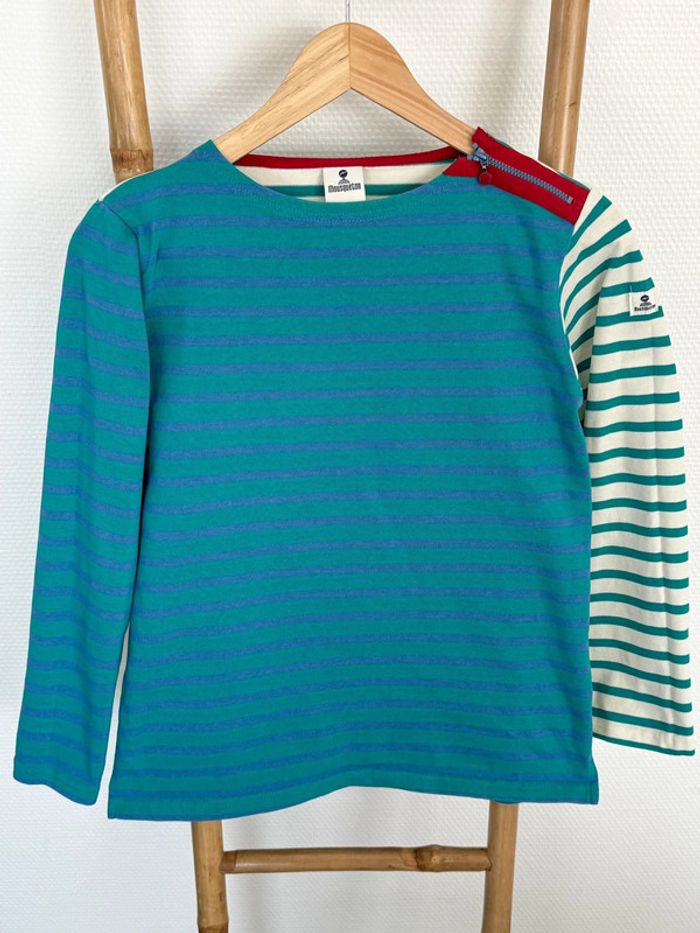 Pull marinière bicolore Zipé Mousqueton Taille 12 ans