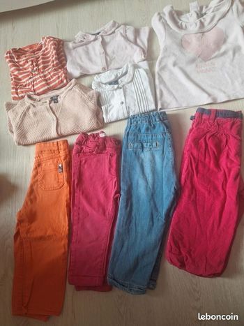 Lot de 10 vêtements fille 18 mois