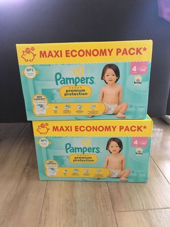 180 couches Pampers premium protection taille 4