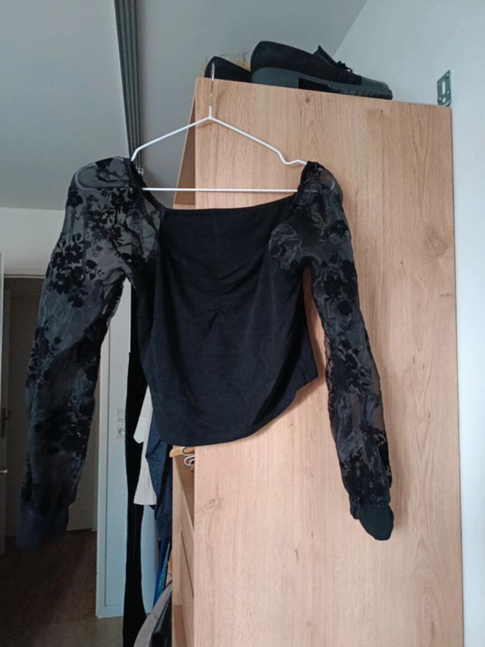 Crop top noir