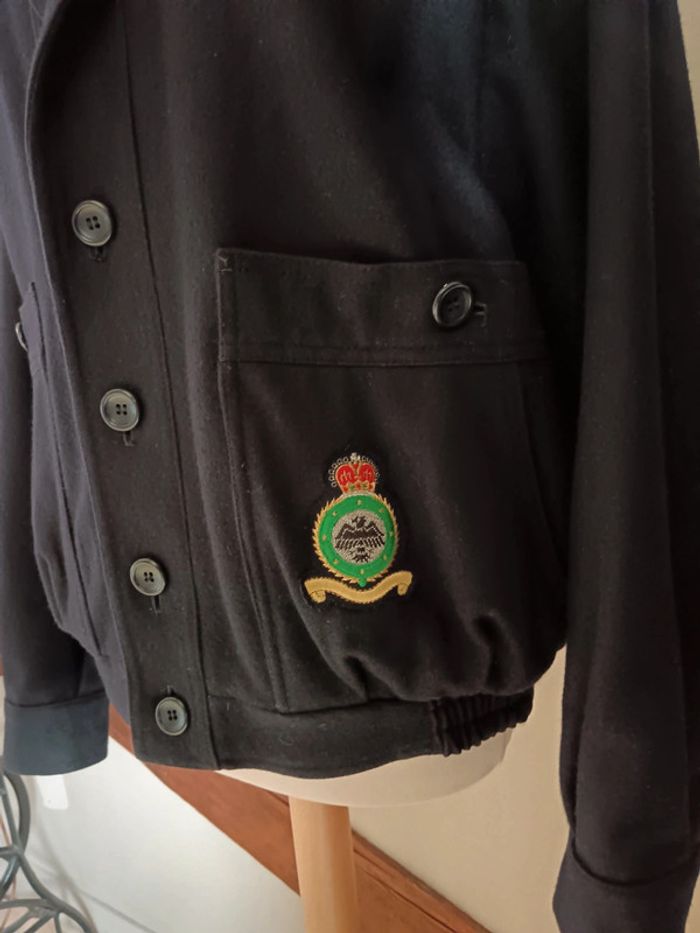 Veste laine bombers marine Made in Italy - photo numéro 6