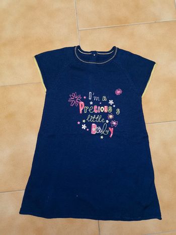 Robe pull marine écriture 18mois