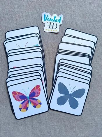 Discrimination visuelle 36 cartes images / ombres papillons