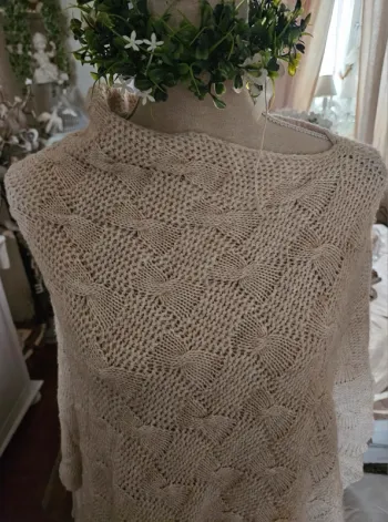 Pull poncho asymétrique beige Taille Unique (42/44)