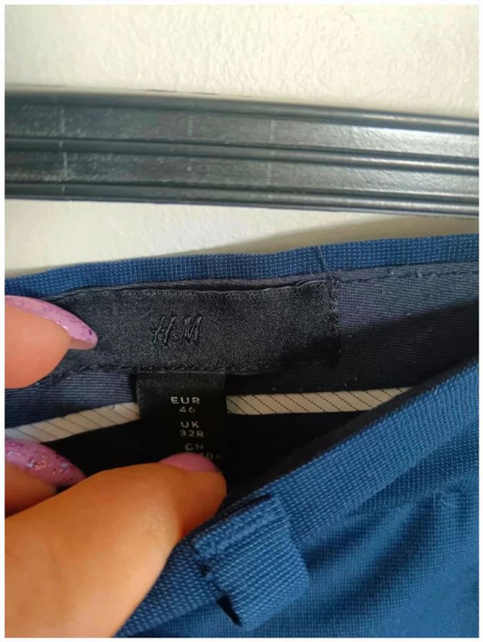 C27 pantalon marine H&M 46 - photo numéro 3