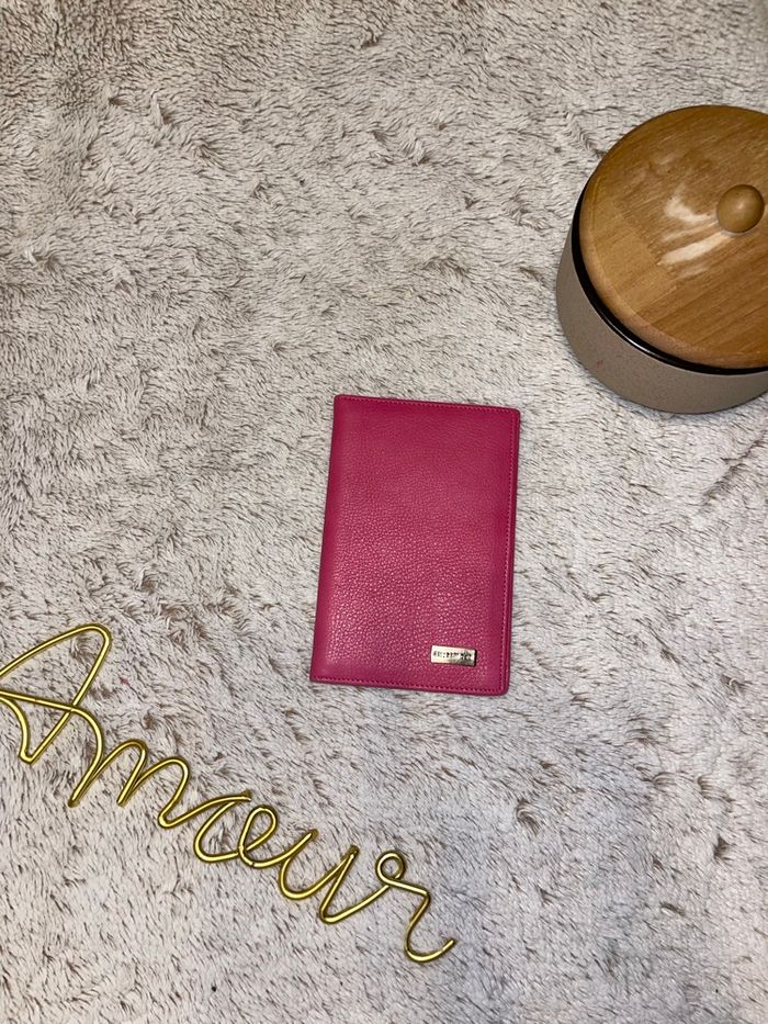 Portefeuille en cuir rose 3 volets - Éléphant d’or - photo numéro 3