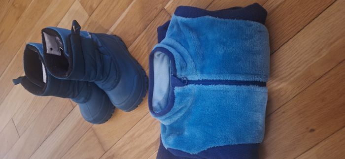 Lot veste et bottes de neige