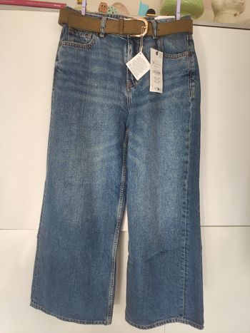 Zara jean jambes larges 36 + ceinture