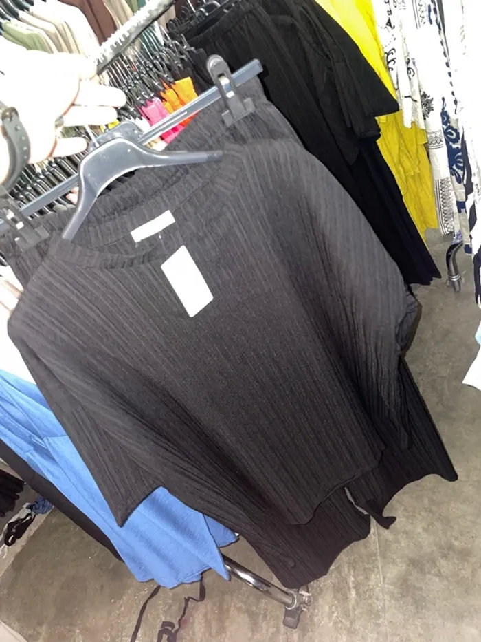 Chemise à manches courtes noire