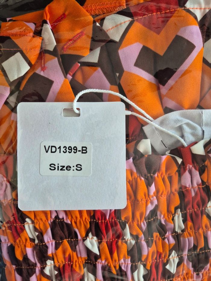 Top Plissé Rouge et Orange - photo numéro 3