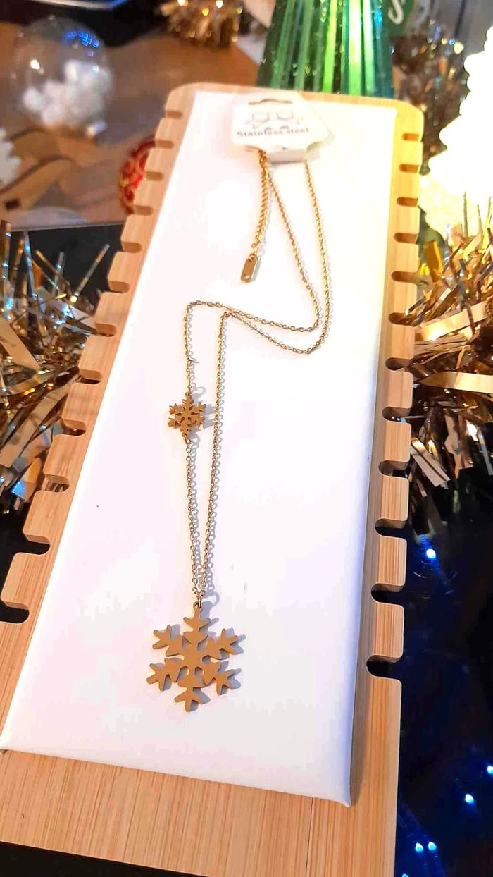 Bijoux Noël | Collier Flocon de Neige Étincelant Neuf - photo numéro 2