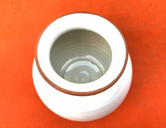 Années 1960 Vase boule Terre cuite émaillée - photo numéro 5