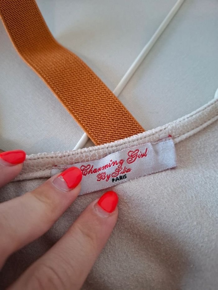 Robe beige/crème chic Charming Girl taille S 36 - photo numéro 8