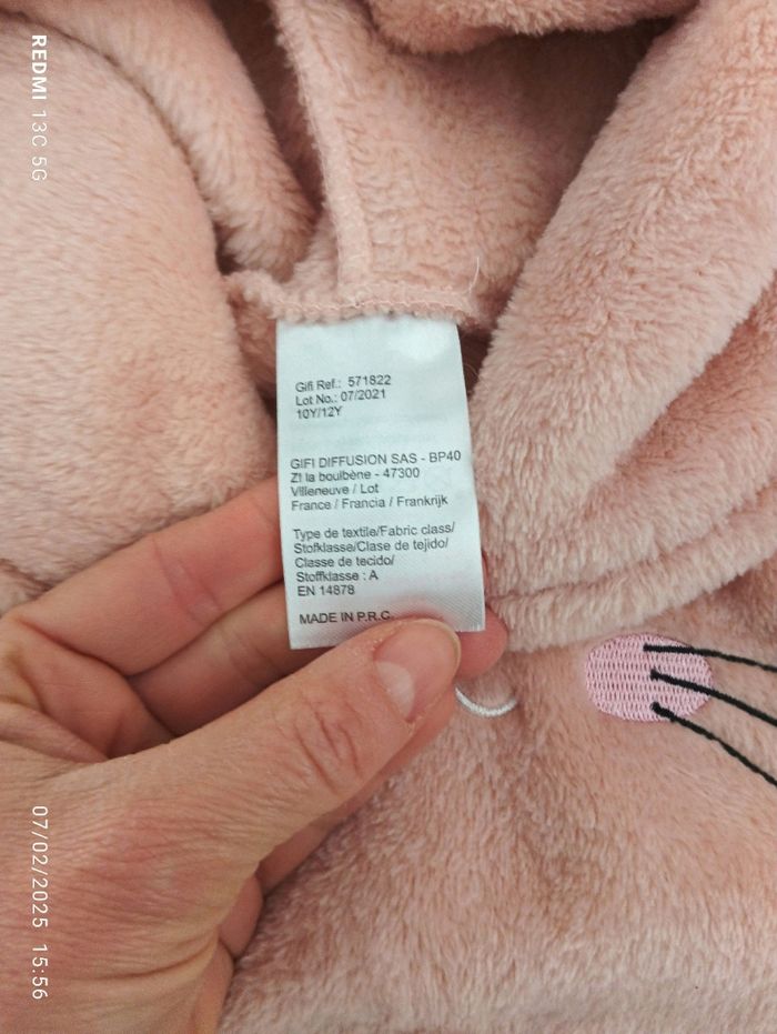 Sweat pyjama chat taille 10/12 ans - photo numéro 3