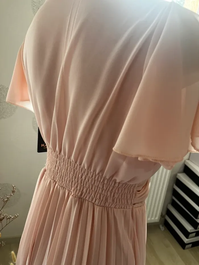 Robe chic rose poudré soldée - photo numéro 5