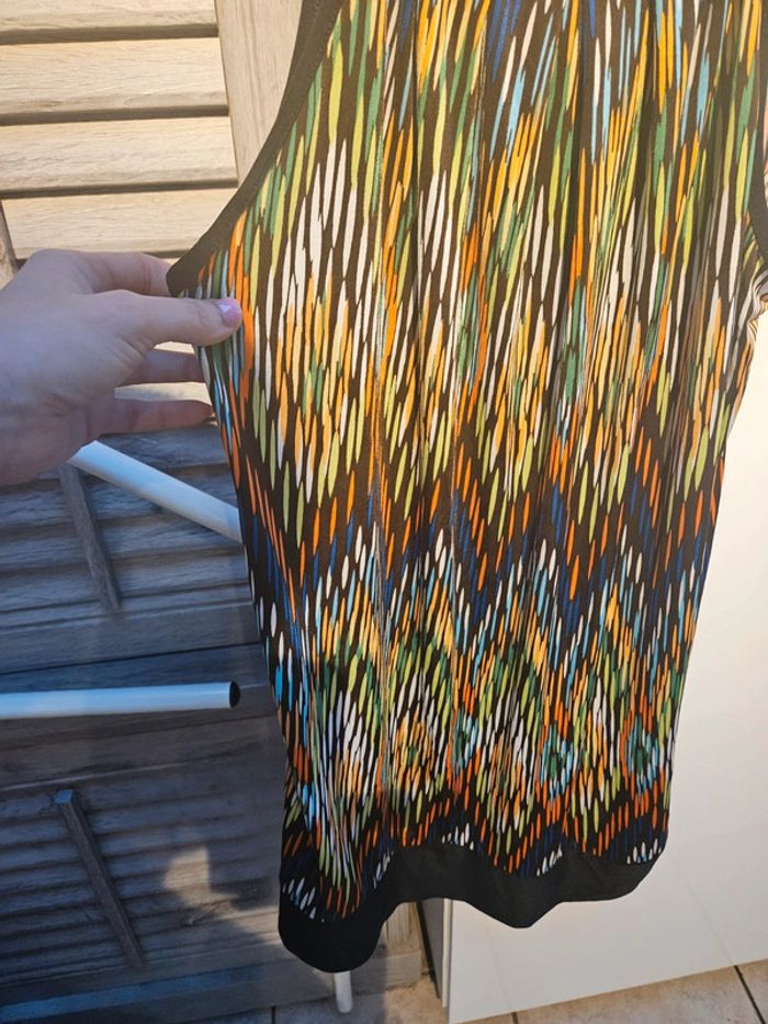 Style tunique multicolor fine bretelle TU nœud à l'arrière au cou - photo numéro 2