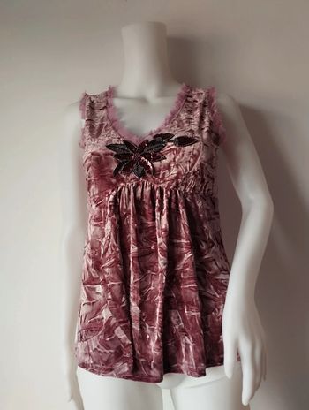 Haut en velours et perles taille 2 Morgan