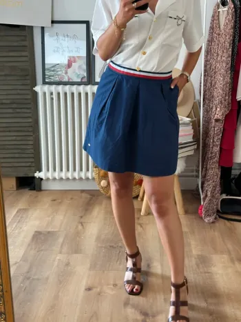 Mini jupe Tommy Hilfiger bleue taille 38