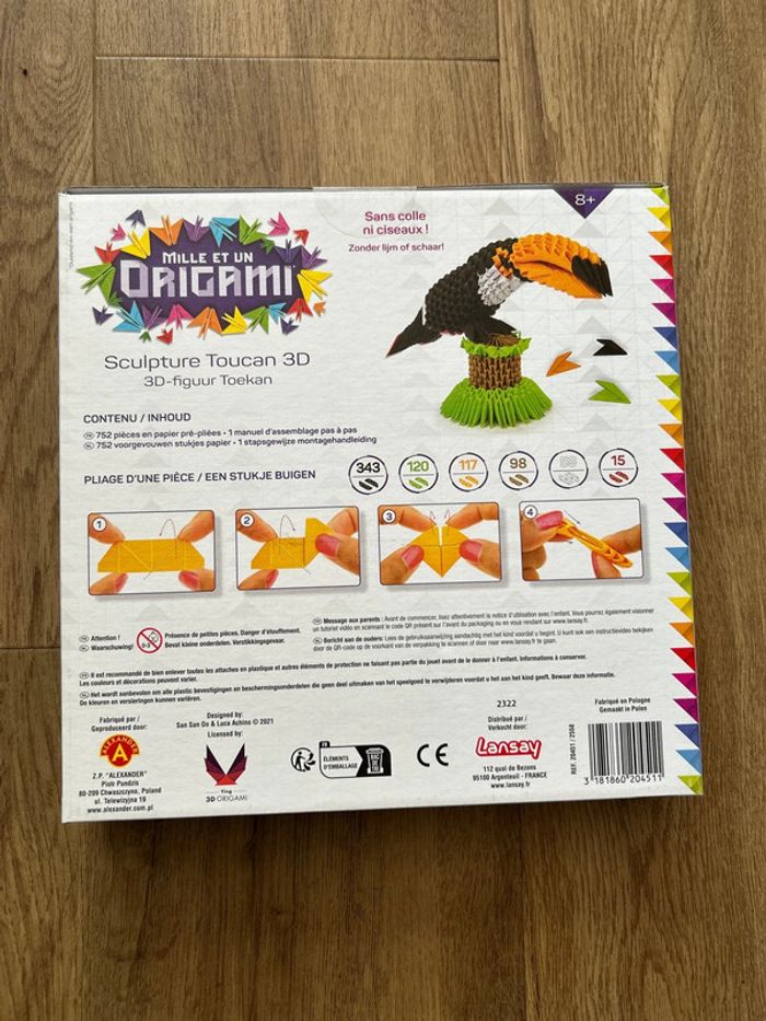 Sculpture Toucan 3D Origami - photo numéro 2