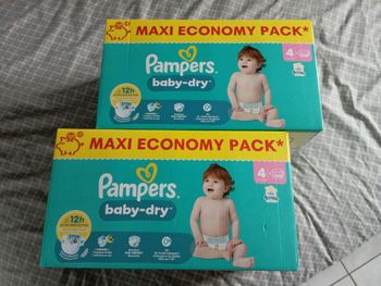 2 cartons pampers Baby dry taille 4 neuf jamais ouvert 