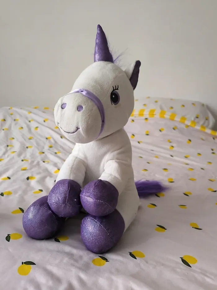 Peluche licorne violette - photo numéro 3