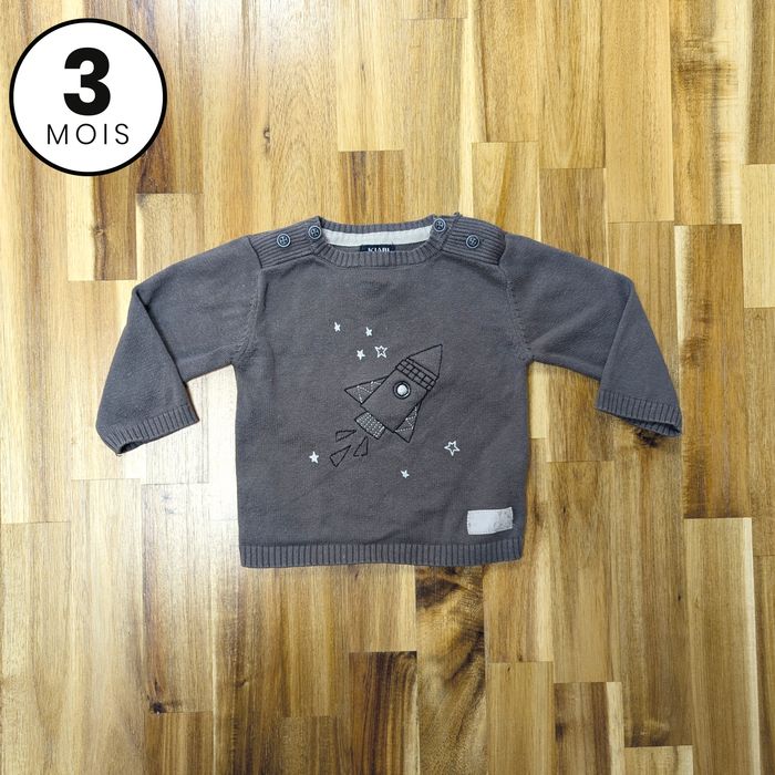 Ensemble Pull et pantalon chaud - Espace et fusée - 3 mois - photo numéro 2