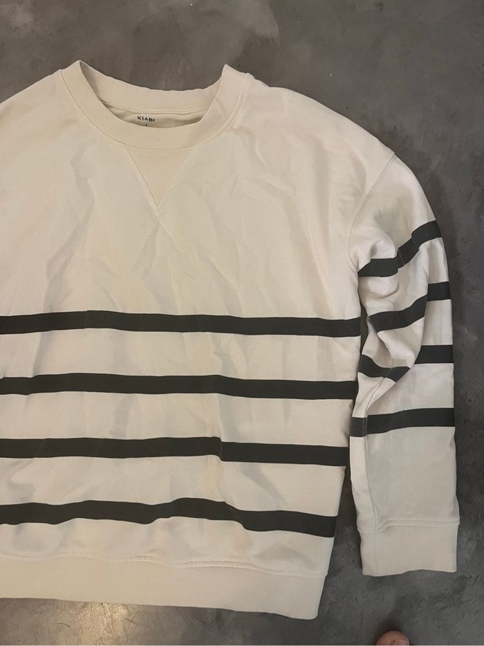 Sweat-shirt Kiabi à marinière - photo numéro 2