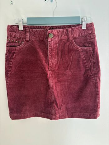 Jupe velours bordeaux Ici et maintenant