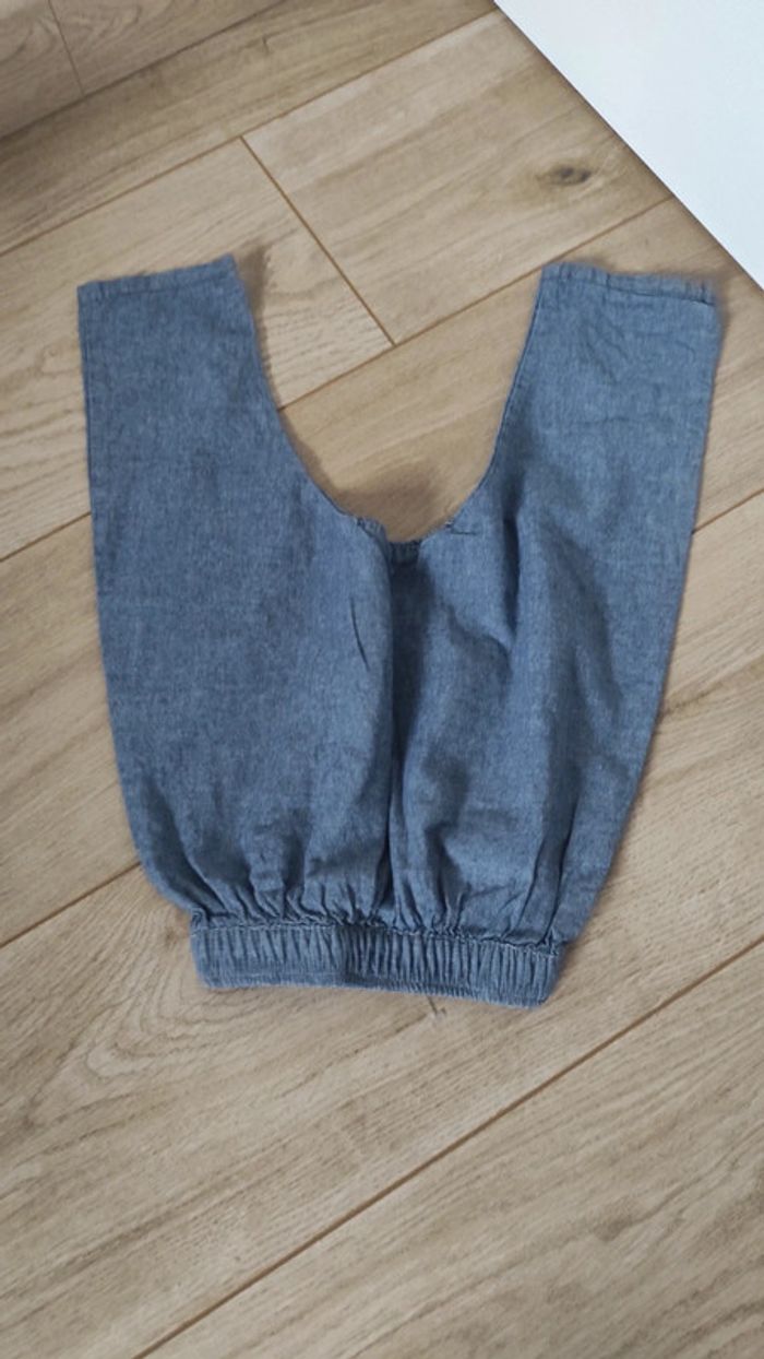 Sarouel toile effet jeans - photo numéro 6