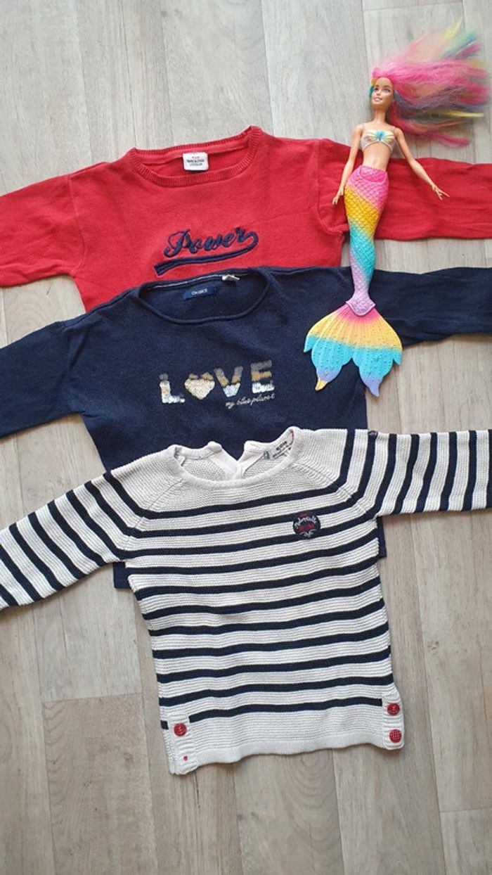 Lot de 3 pulls 4 ans fille