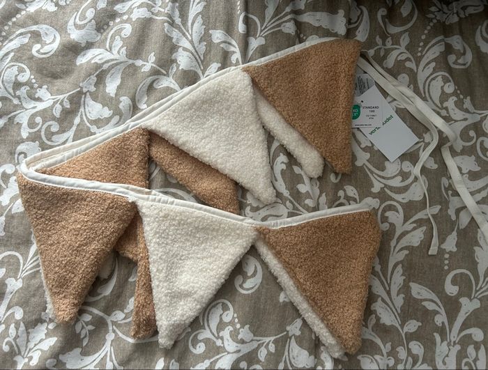 Guirlande fanions en sherpa - beige - photo numéro 1
