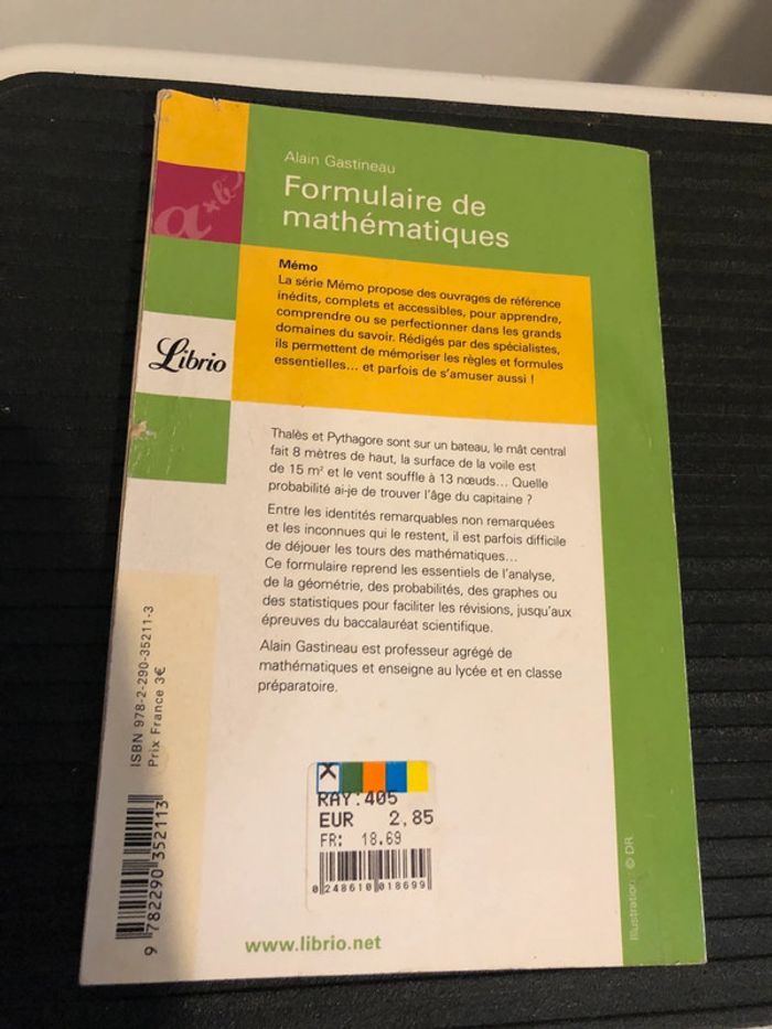 Librio formulaire de mathématiques - photo numéro 3