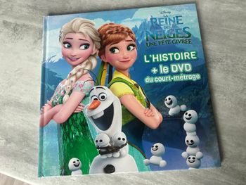 livre la reine des neiges une fête givrée l'histoire + le DVD du court-métrage