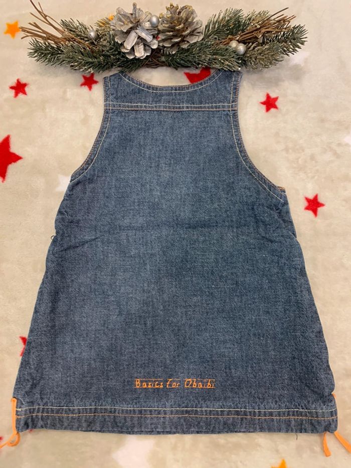 Robe Salopette Obaïbi Bleue Et Orange 6M - photo numéro 4