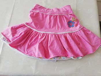 Jupe rose doublée 126 cm