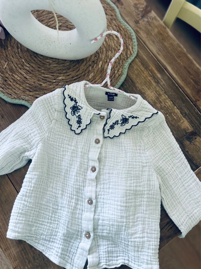 Chemisier en gaze de coton fille 3ans - photo numéro 2