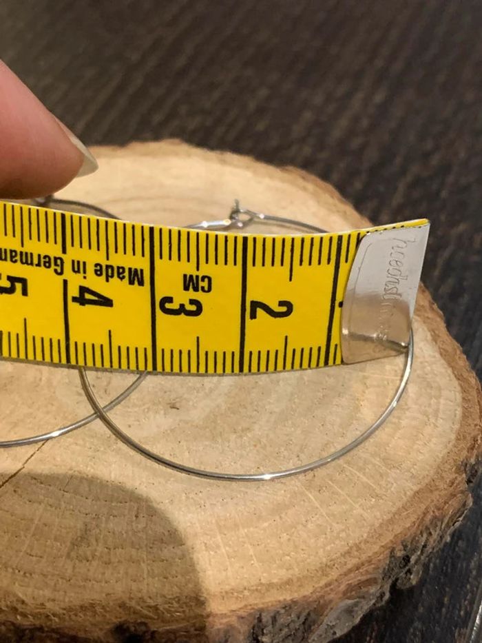 Boucles d'oreilles créole acier - photo numéro 2