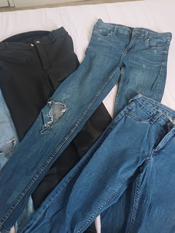 Jean et un pantalon simili cuir - photo numéro 2