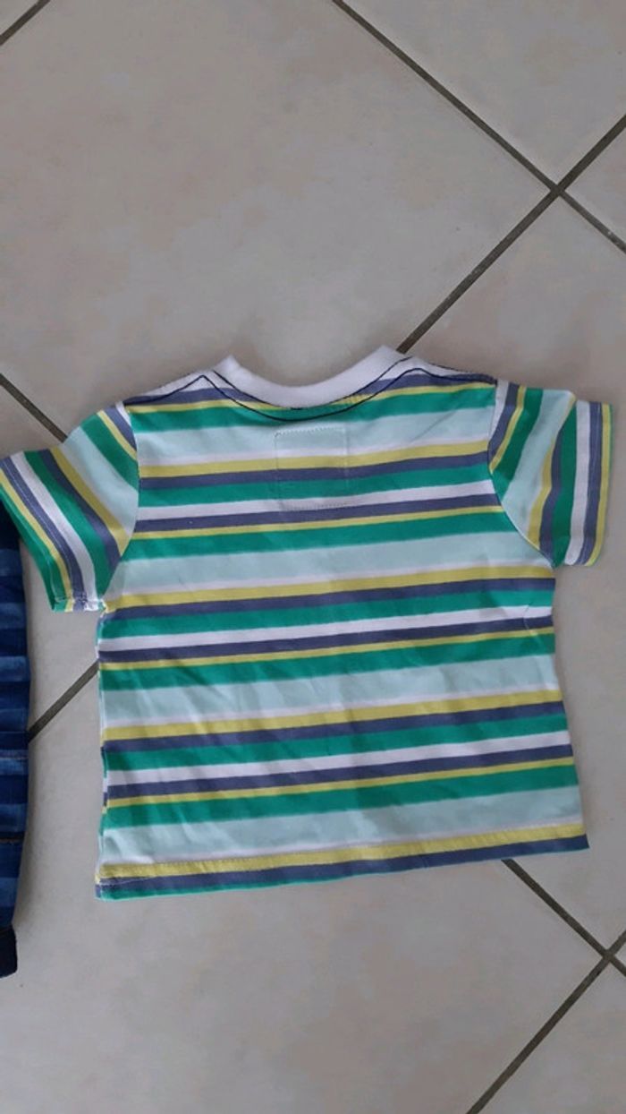 Salopette short + t-shirt manche courte garçon - photo numéro 8