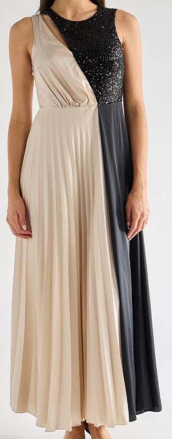 Rinascimento - Robe longue - Beige et Noir -Taille: S