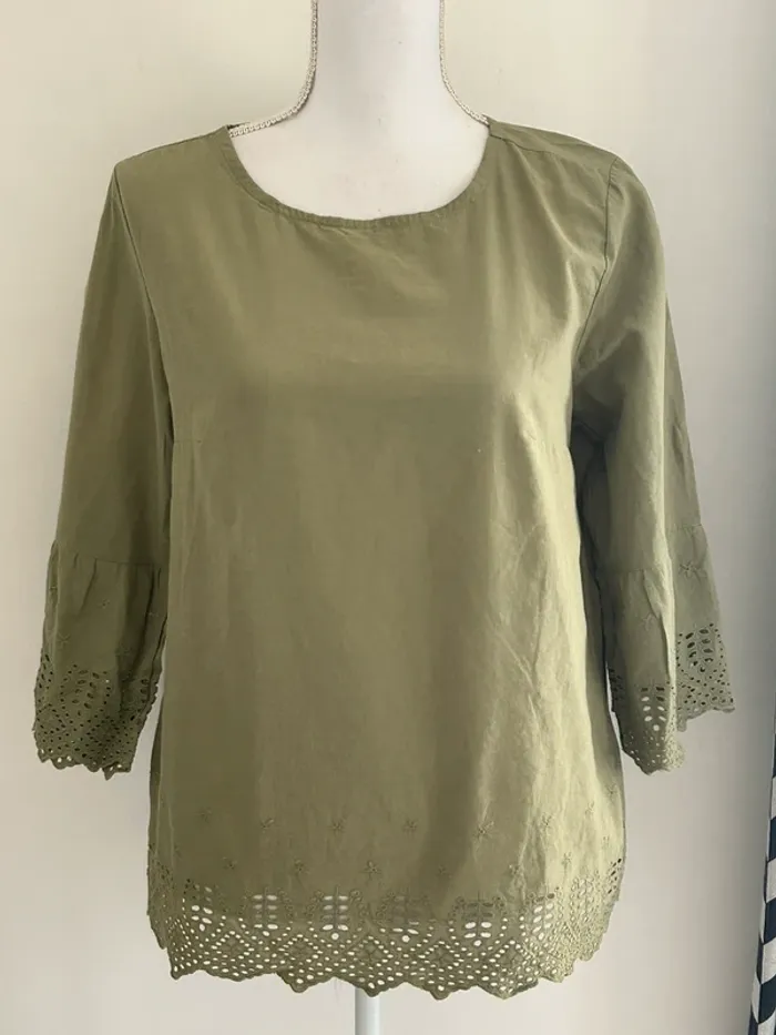 Blouse manches longues kaki Esmara taille 38