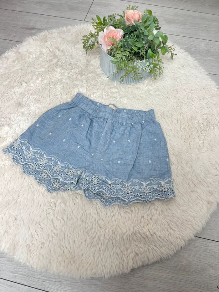 Short brodé 100% coton avec poches - photo numéro 2