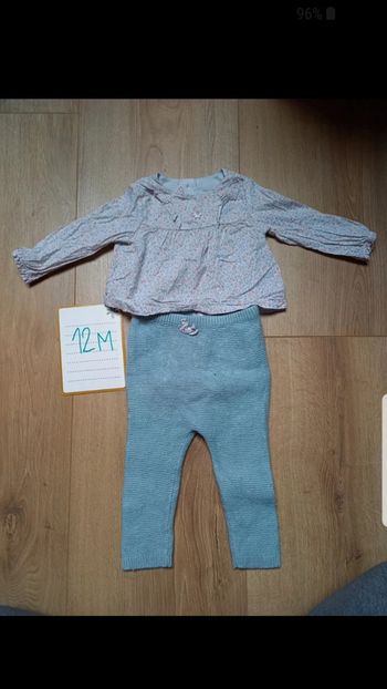 Ensemble sergent major  fille 9-12 mois