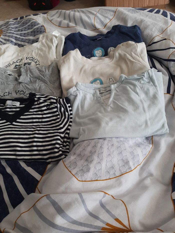Lot de 6 pulls fins taille 9mois - photo numéro 2