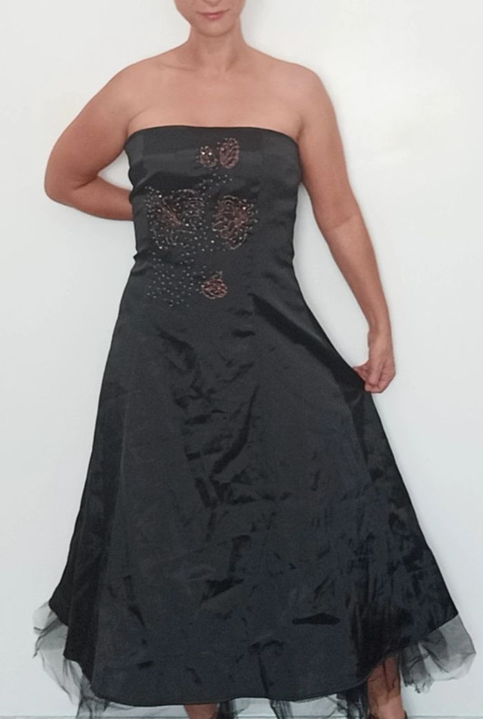 Robe cocktail bustier longue taille 44