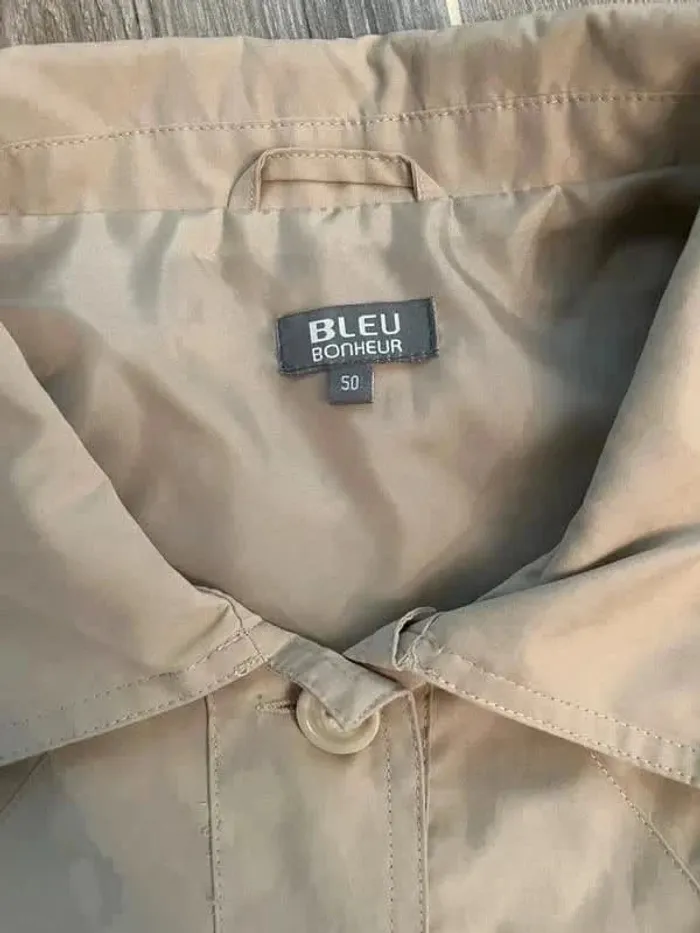 Manteau bleu bonheur neuf taille 50 beige - photo numéro 7